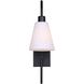 Wyler 1 Light 9.63 inch Black Vanity Light Wall Light