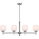 Mallory 4 Light 36.38 inch Brushed Nickel Chandelier Ceiling Light