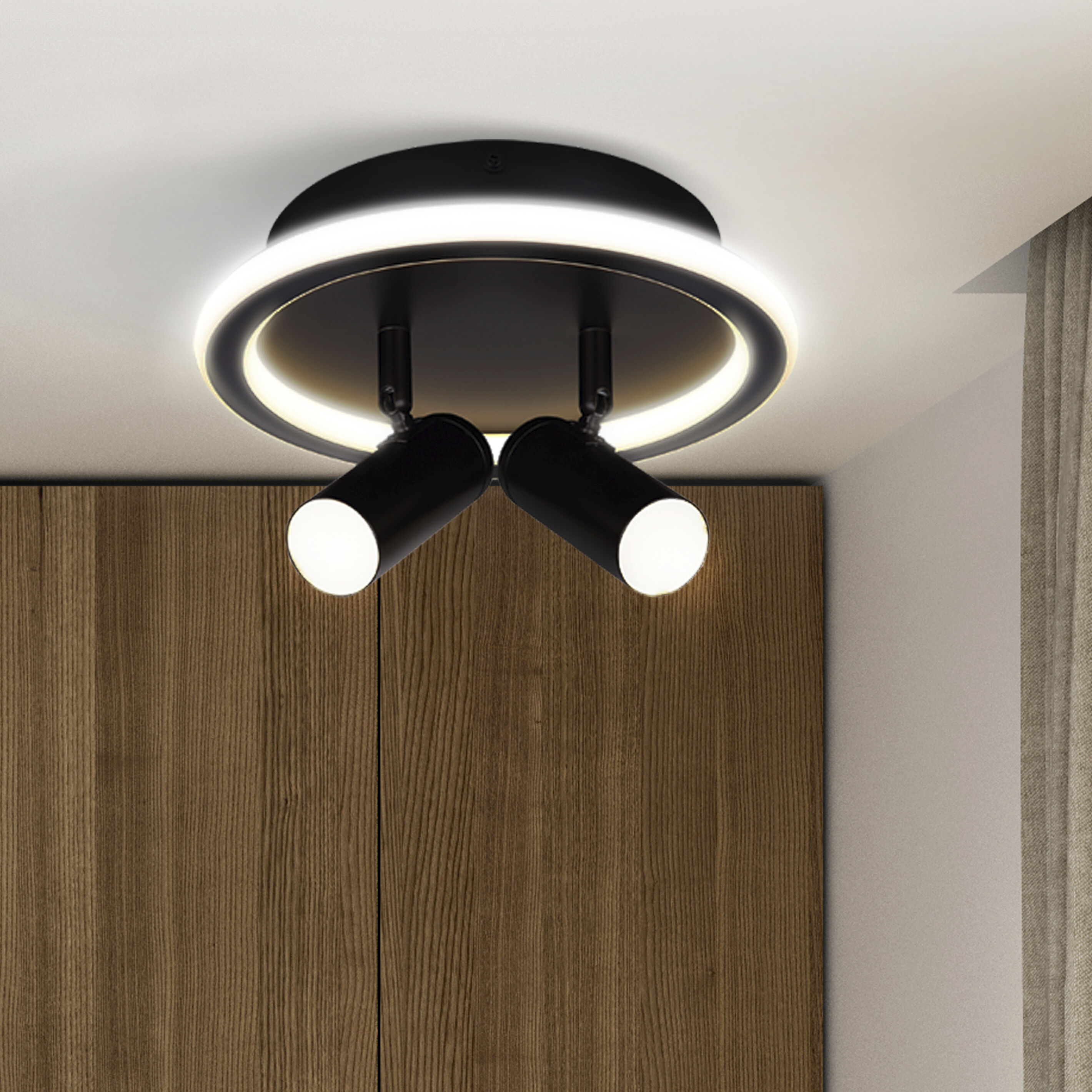 Denver Black Track Lighting Ceiling Light