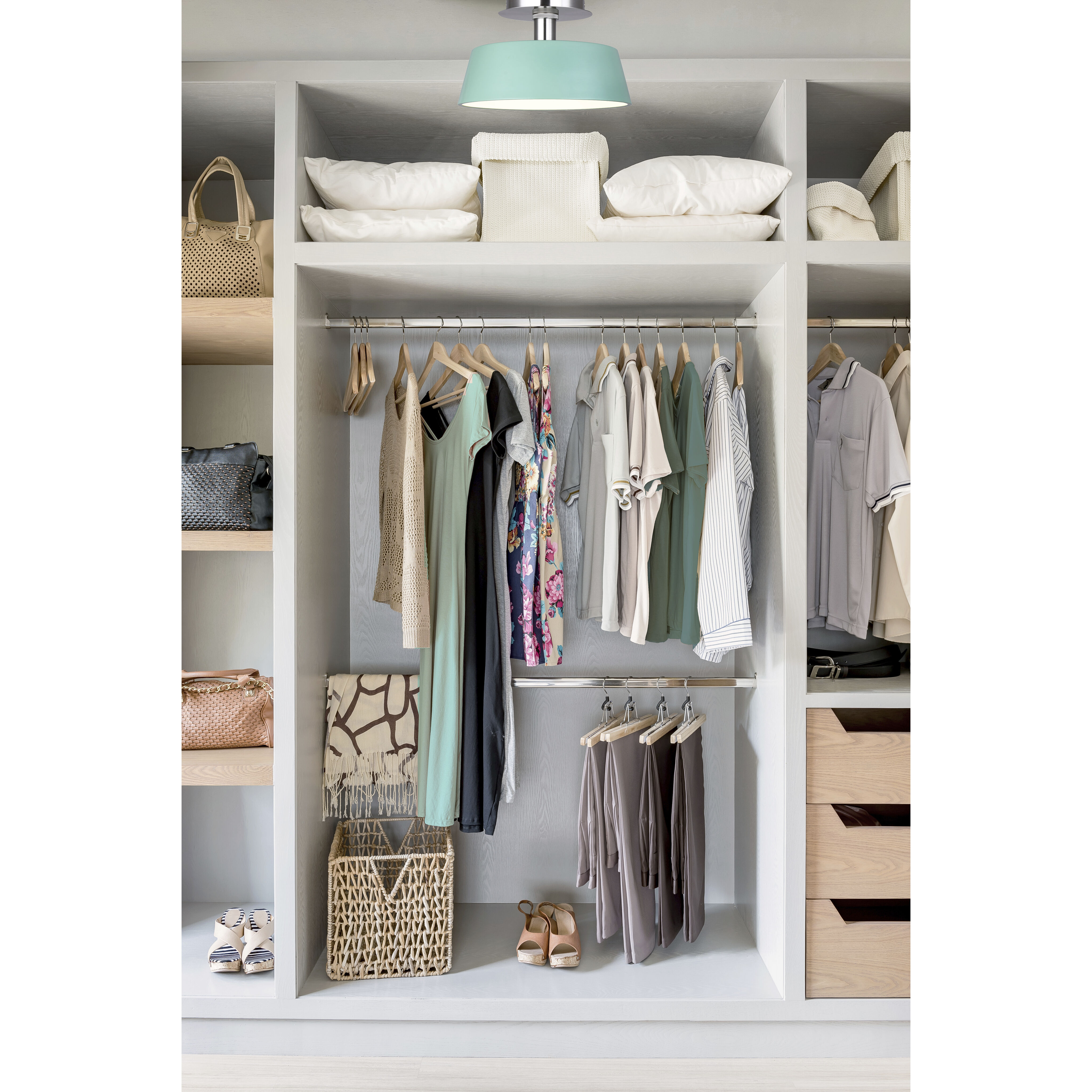 Jessa LED 12.75 inch Brushed Nickel/Green Flush Mount Ceiling Light in Brushed Nickel and Green