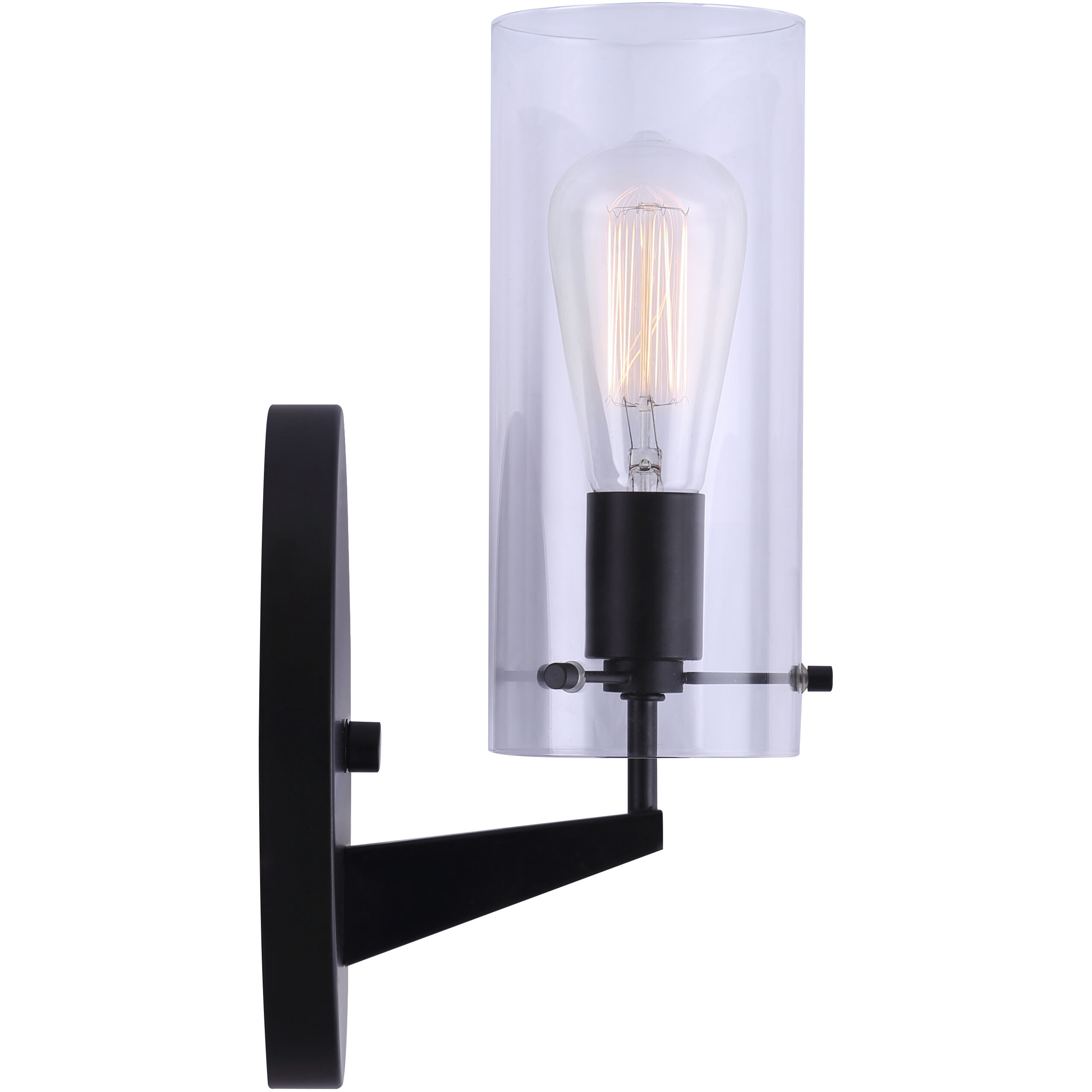 Madison 1 Light 7 inch Black Vanity Light Wall Light
