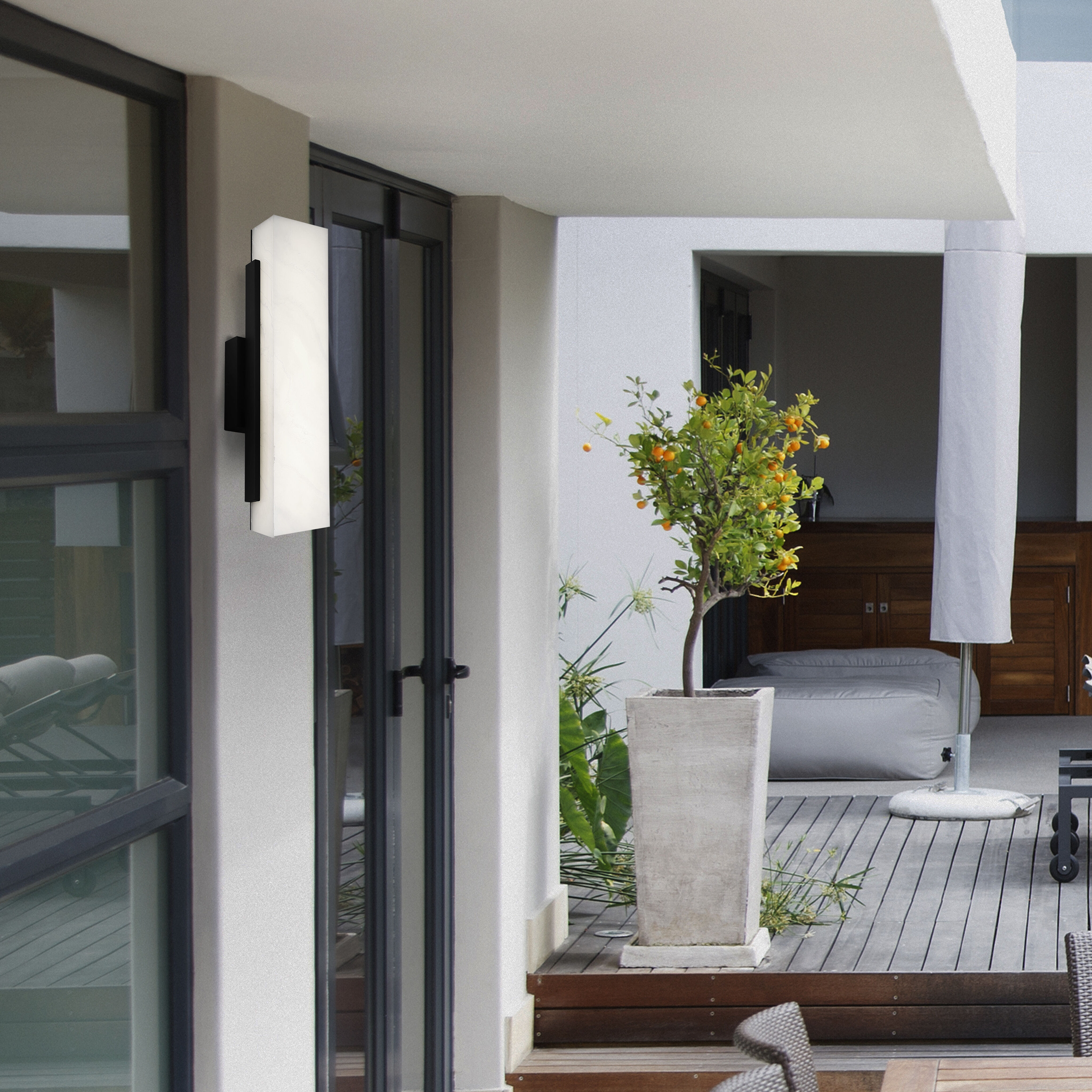 Cam LED 6 inch Black Outdoor Lantern