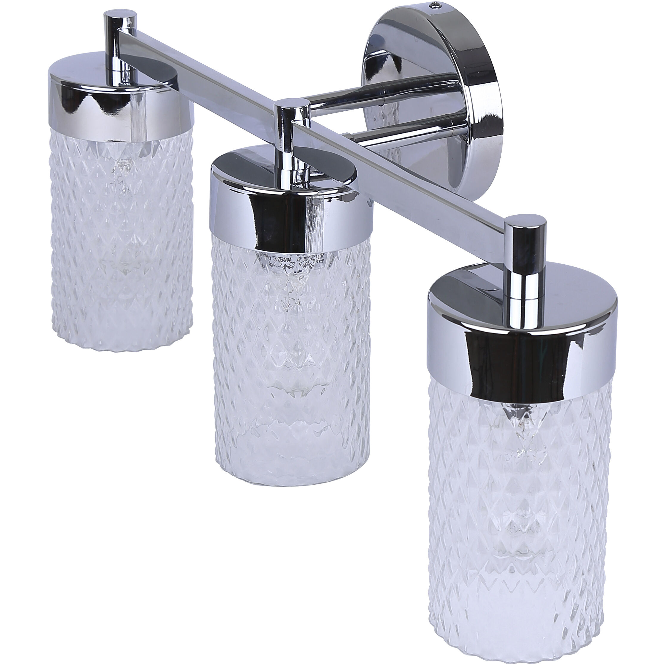 Eden 3 Light 23.25 inch Chrome Vanity Light Wall Light