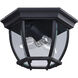 Madison 2 Light 11 inch Black Outdoor Flush Mount