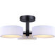Carmynn LED 21.13 inch Black Semi-Flush Mount Ceiling Light