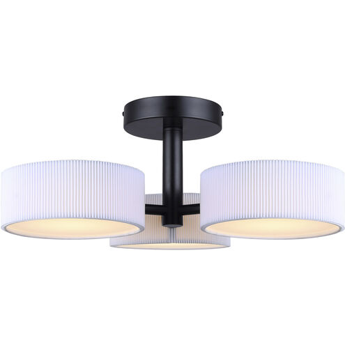 Carmynn LED 21.13 inch Black Semi-Flush Mount Ceiling Light