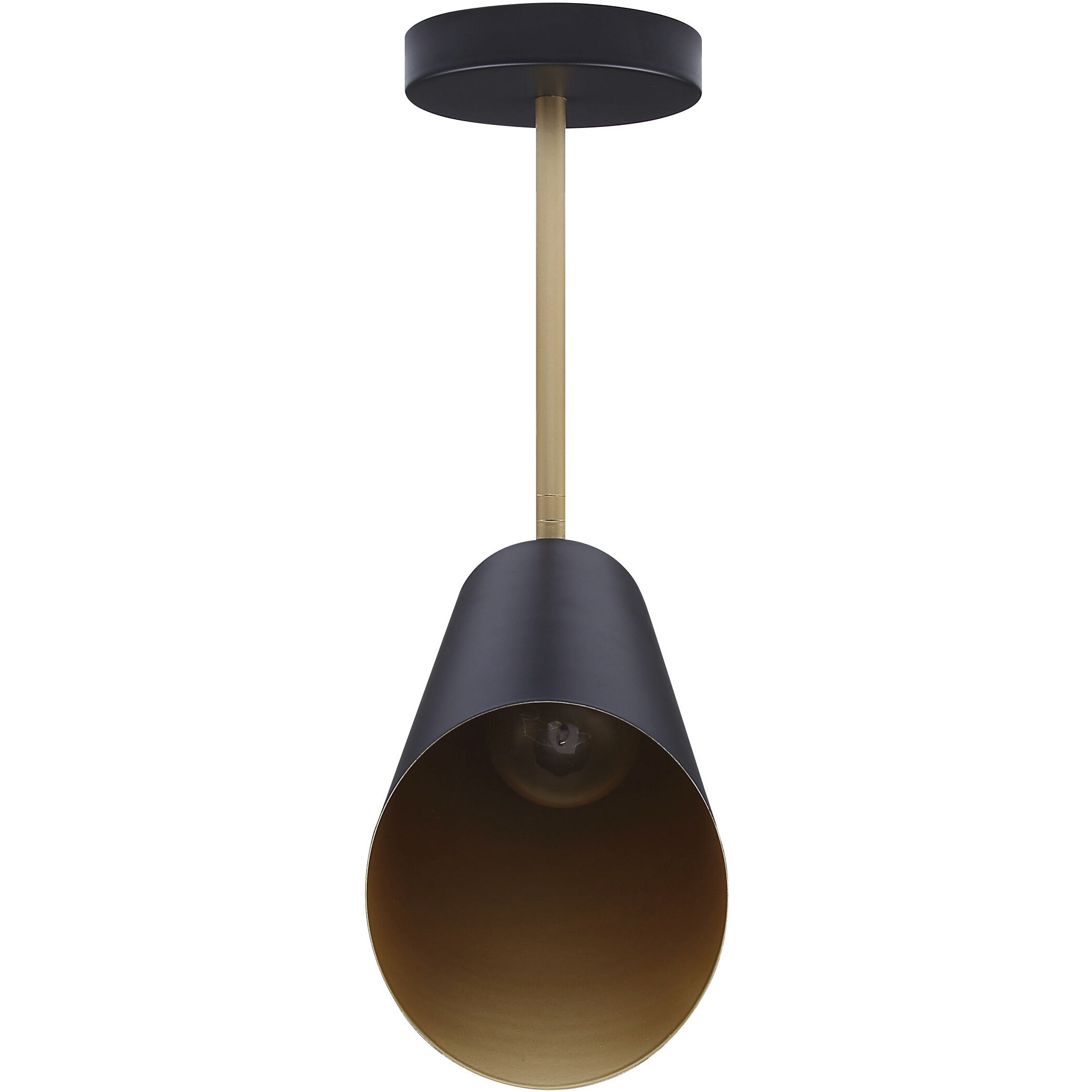 Rame 1 Light 11.66 inch Black/Gold Vanity Light Wall Light