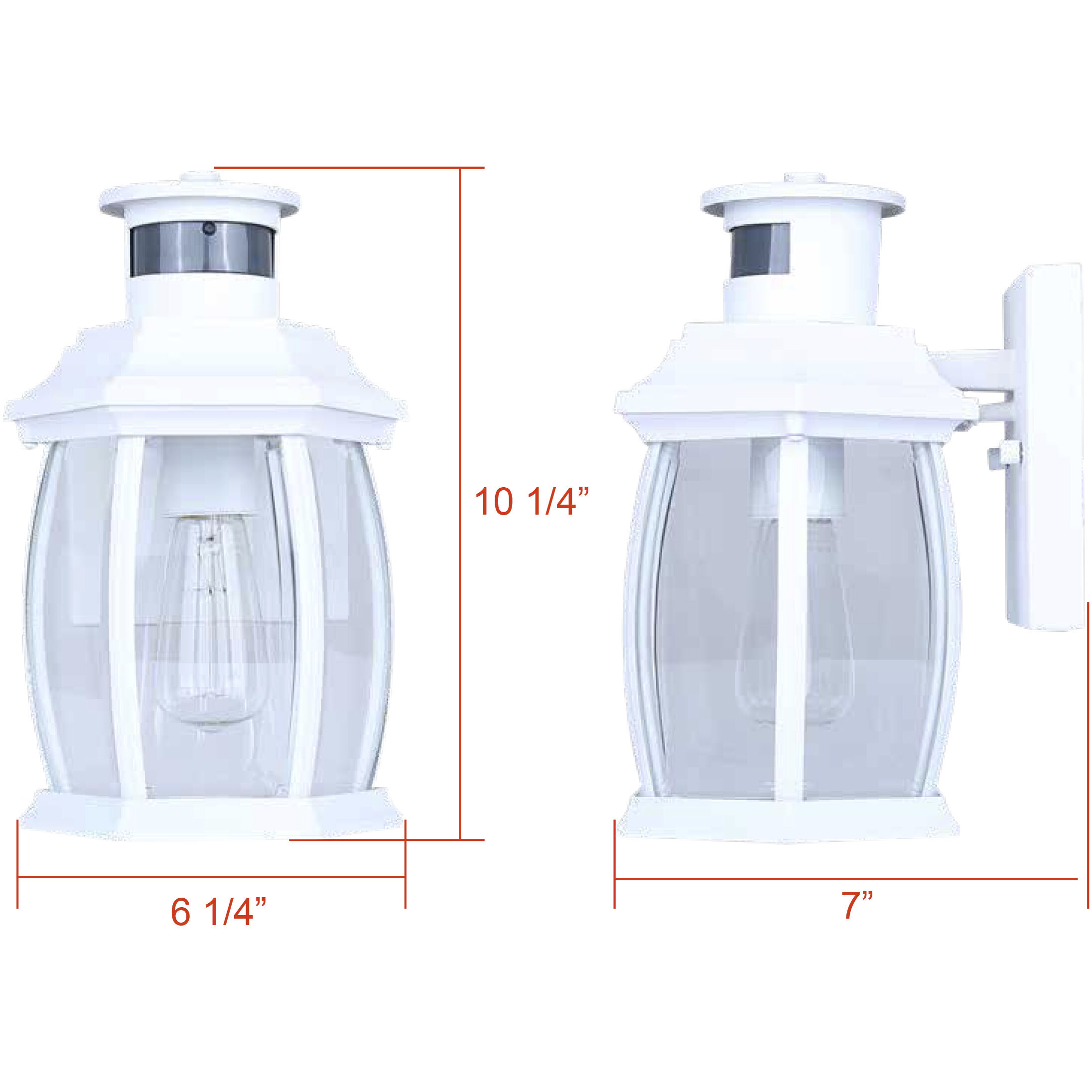 Buckly 1 Light 10.25 inch White Outdoor Wall Lantern