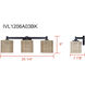 Meadow 3 Light 25.25 inch Black Vanity Light Wall Light