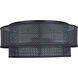 Bellamy 3 Light 19 inch Black Flush Mount Ceiling Light in Black Faux Rattan