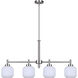 Mallory 4 Light 36.38 inch Brushed Nickel Chandelier Ceiling Light