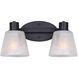 Luelle 2 Light 16 inch Black Vanity Light Wall Light