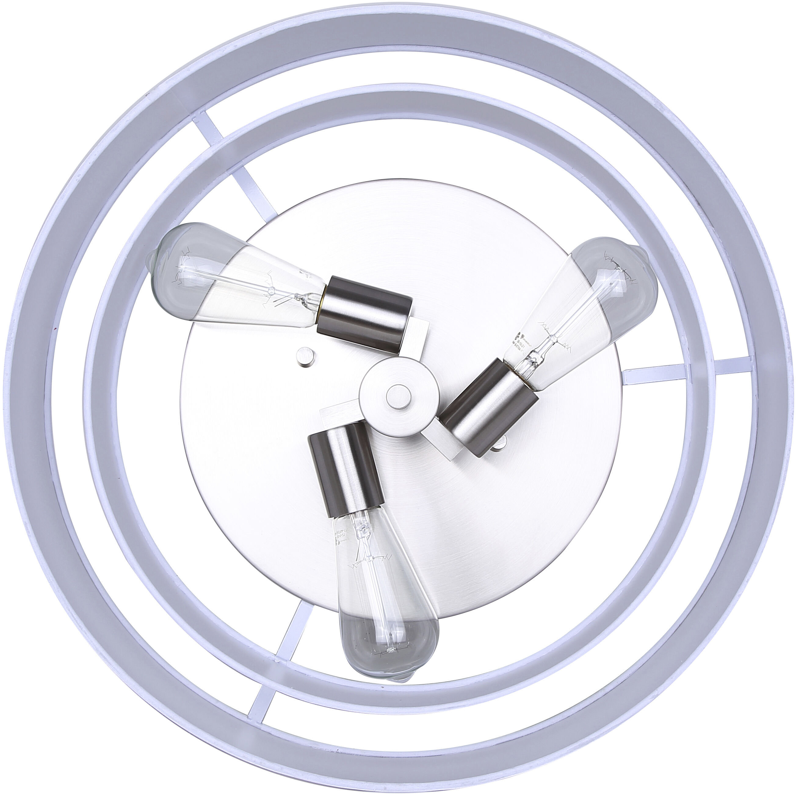 Landra 3 Light 19 inch Brushed Nickel Flush Mount Ceiling Light