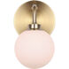 Asher 1 Light 5 inch Gold Wall Fixture Wall Light