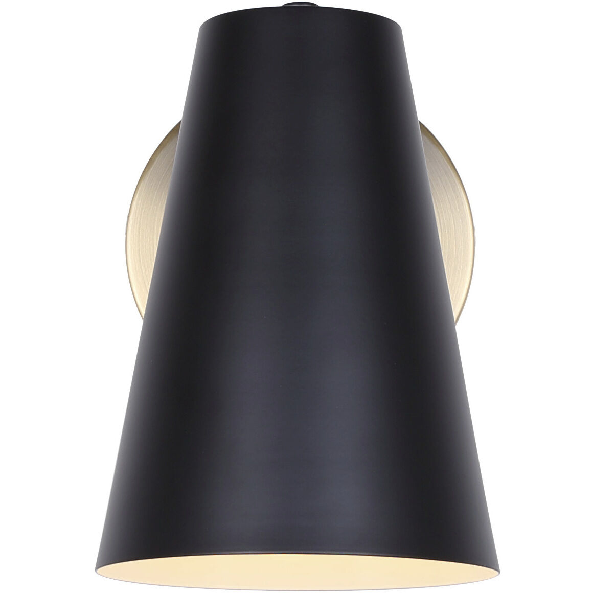Harken 1 Light 7.75 inch Matte Black and Gold Vanity Light Wall Light