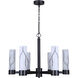 Kristella 6 Light 26 inch Matte Black Chandelier Ceiling Light