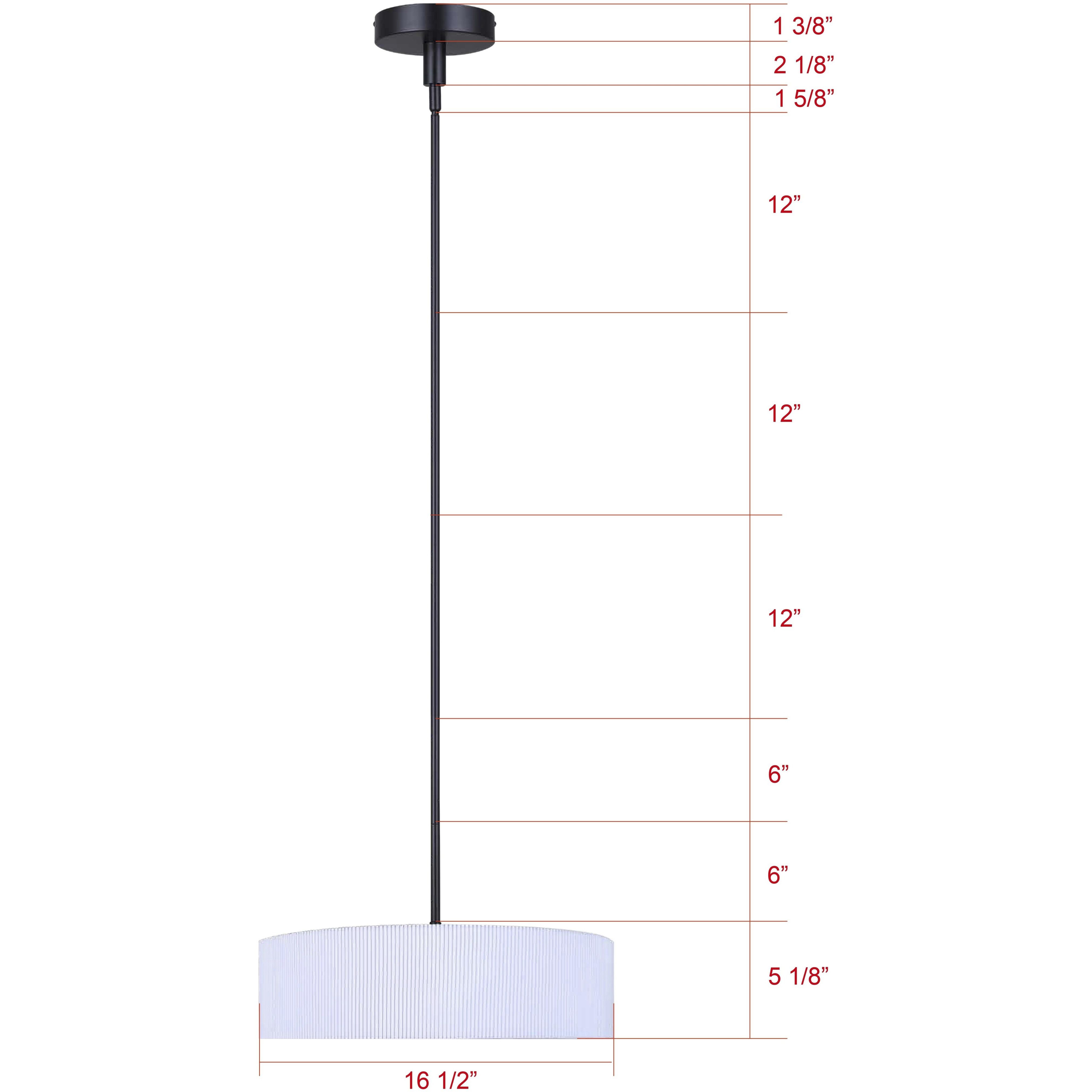 Carmynn LED 16.5 inch Black Chandelier Ceiling Light