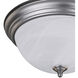 Madison 3 Light 15 inch Brushed Nickel Flush Mount Ceiling Light