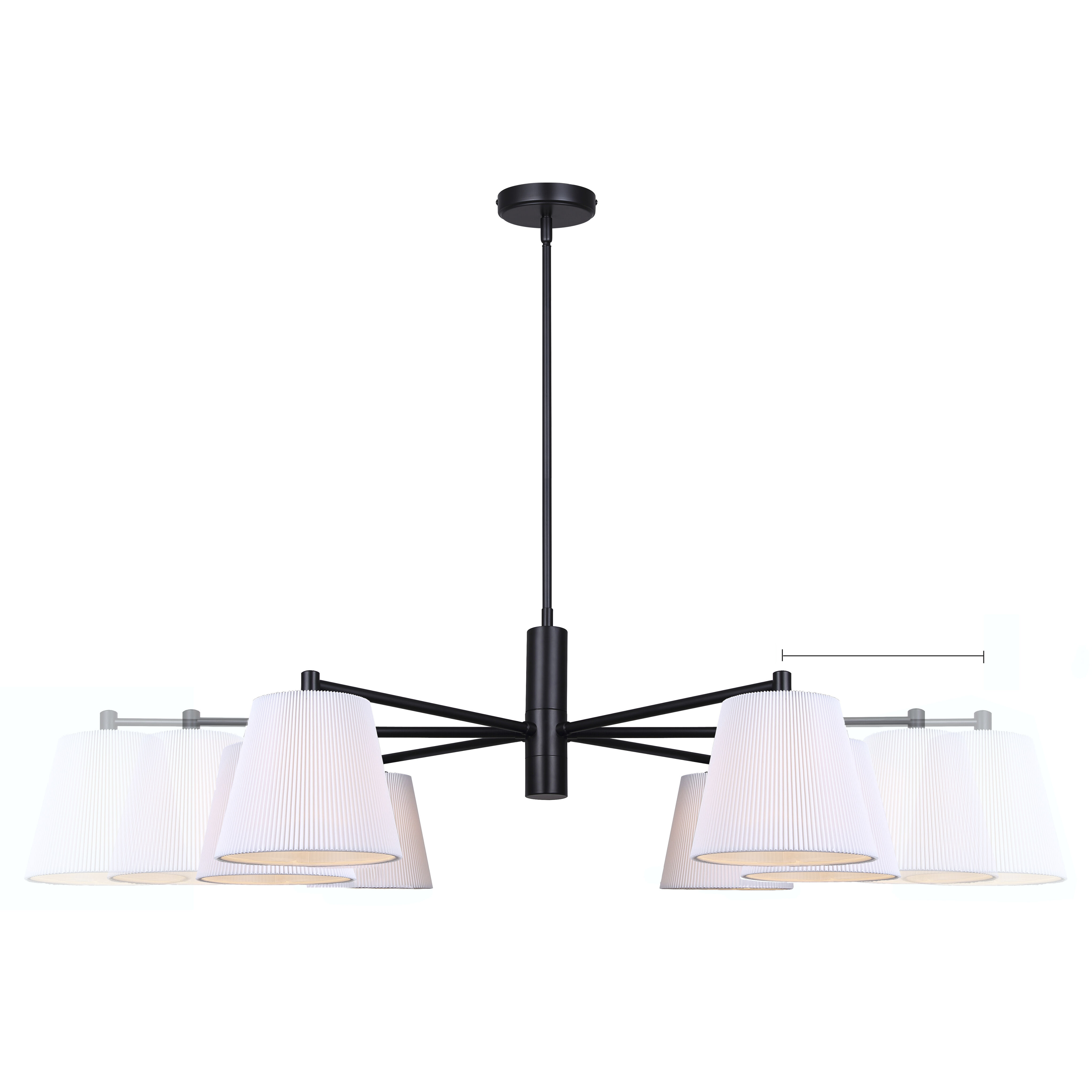 Aspen 6 Light 15.25 inch Black Chandelier Ceiling Light