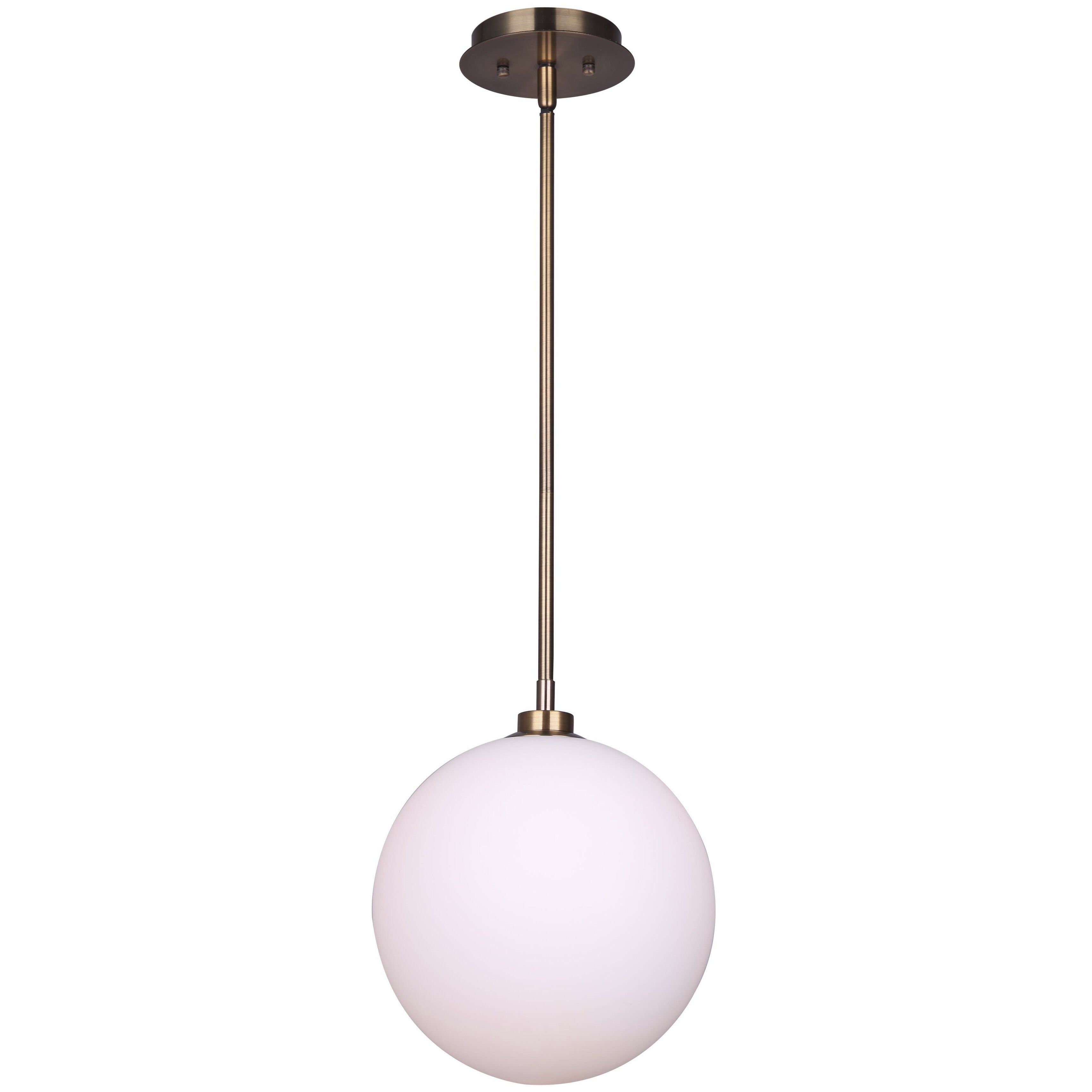 Simone 1 Light 9.75 inch Gold Pendant Ceiling Light