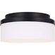 Malloy 2 Light 12.25 inch Black Flush Mount Ceiling Light