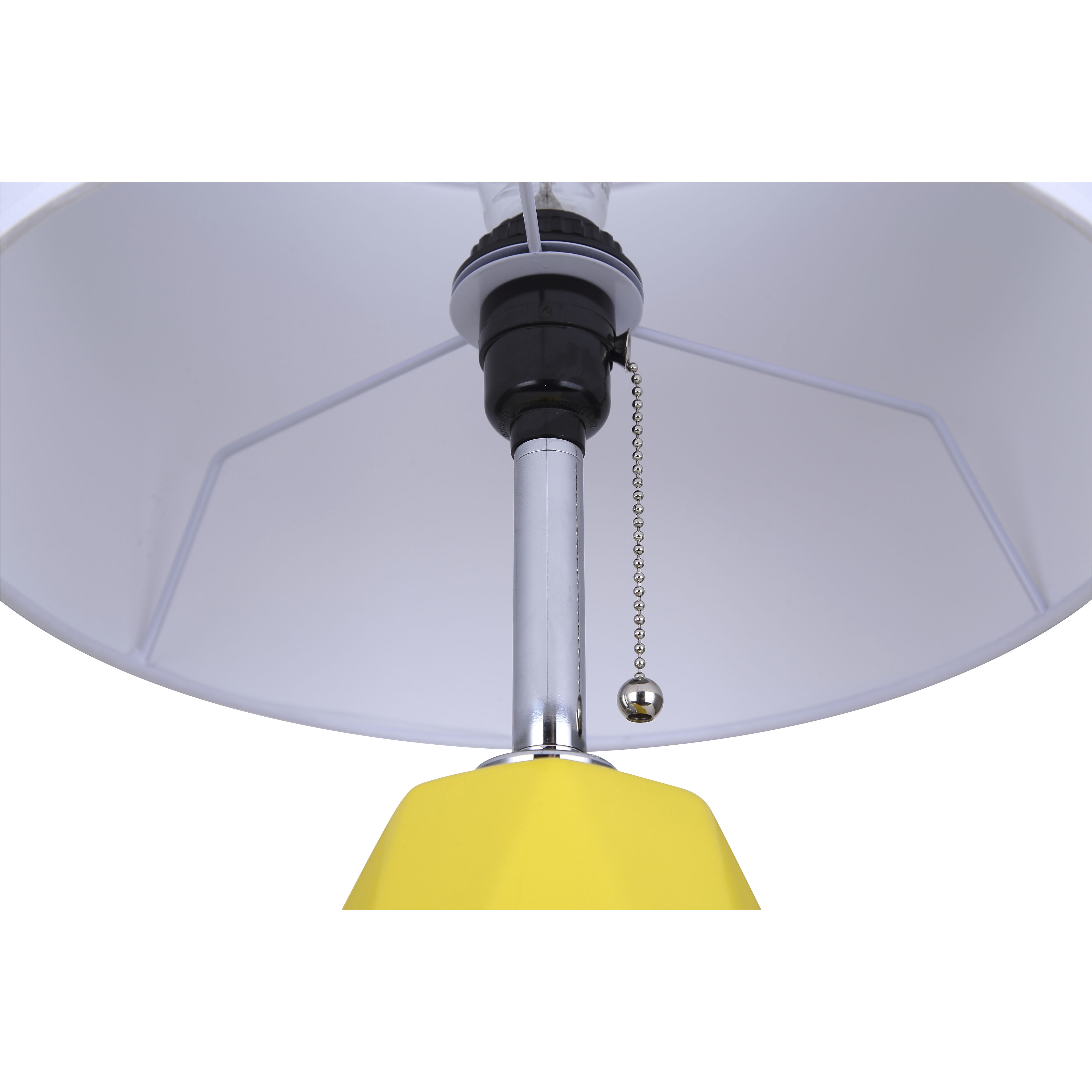 Persei 25 inch 100.00 watt Mustard Yellow and Chrome Table Lamp Portable Light