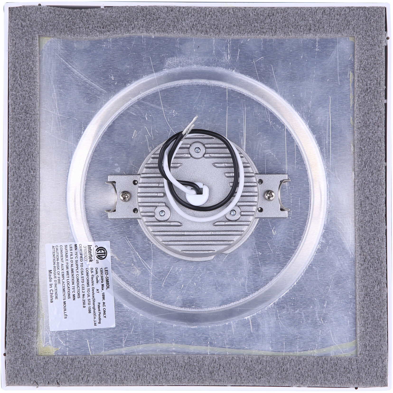 Madison 120 LED 7.76 inch White Disc Light, Low Profile