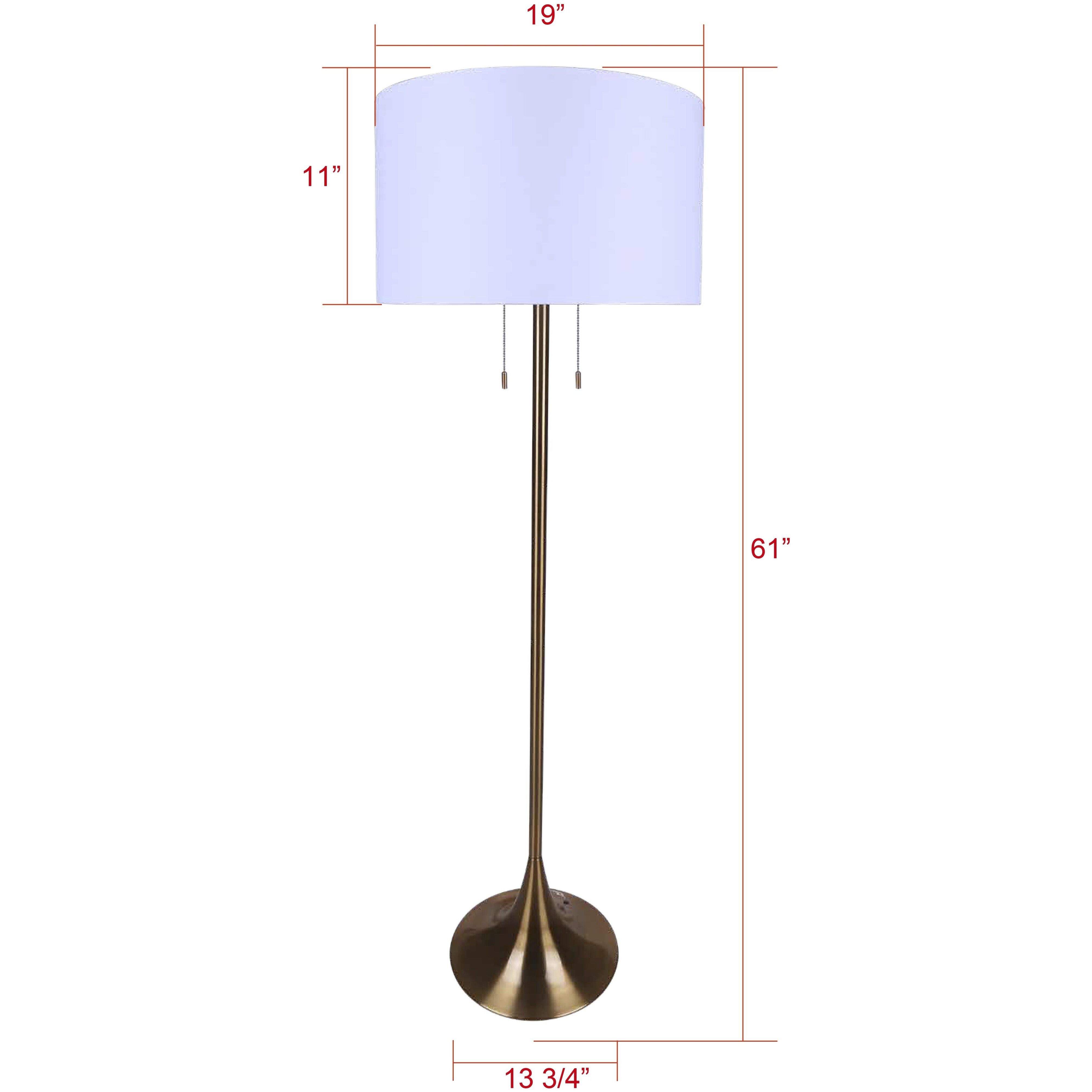 Clara 61 inch 100.00 watt Gold Floor Lamp Portable Light