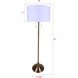 Clara 61 inch 100.00 watt Gold Floor Lamp Portable Light