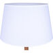 Maly 25.5 inch 100.00 watt Brushed Nickel and Faux Wood Table Lamp Portable Light
