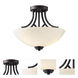Madison 3 Light 15 inch Oil Rubbed Bronze Semi-Flush Ceiling Light