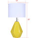 Persei 25 inch 100.00 watt Mustard Yellow and Chrome Table Lamp Portable Light