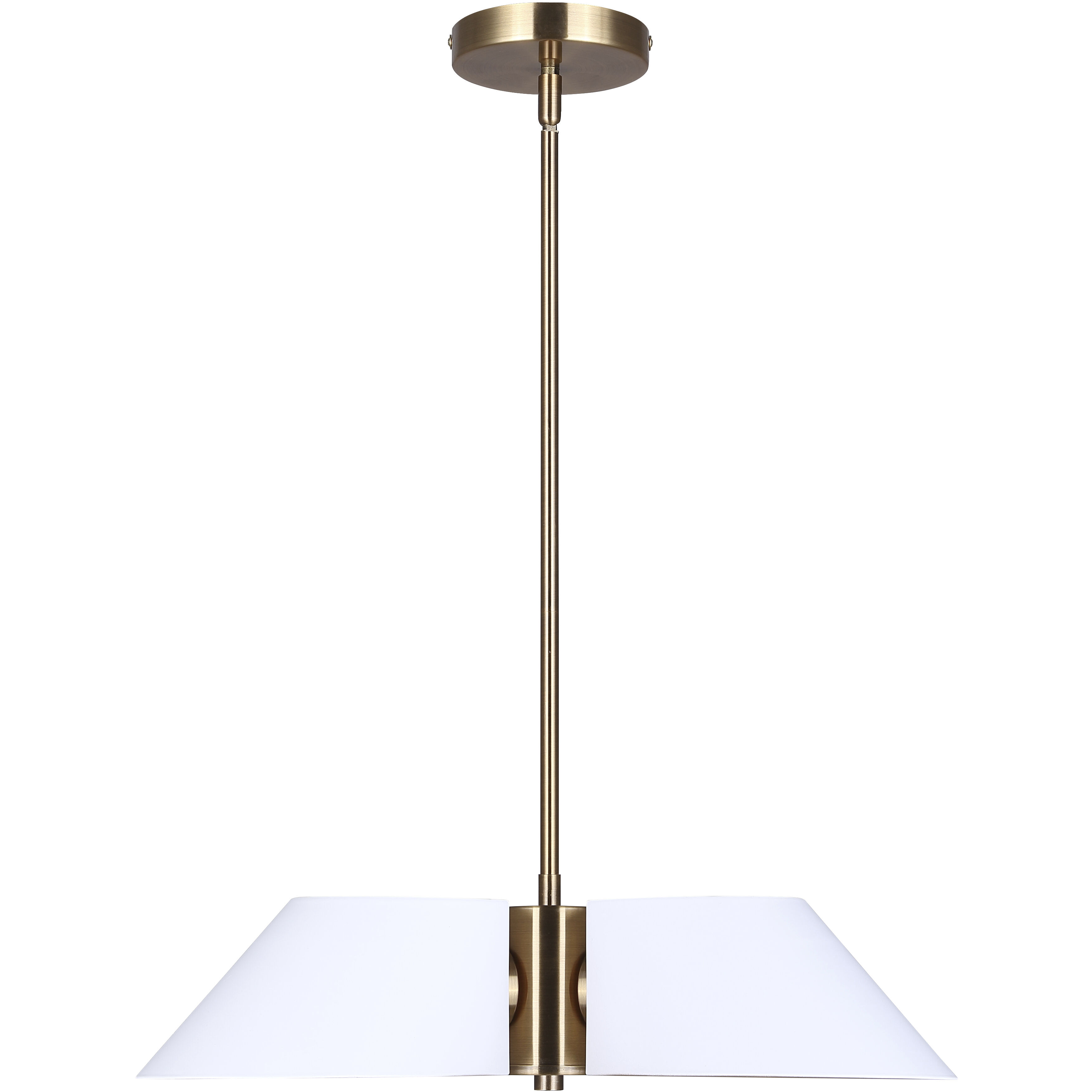 Daxton 3 Light 20 inch Matte White and Gold Chandelier Ceiling Light