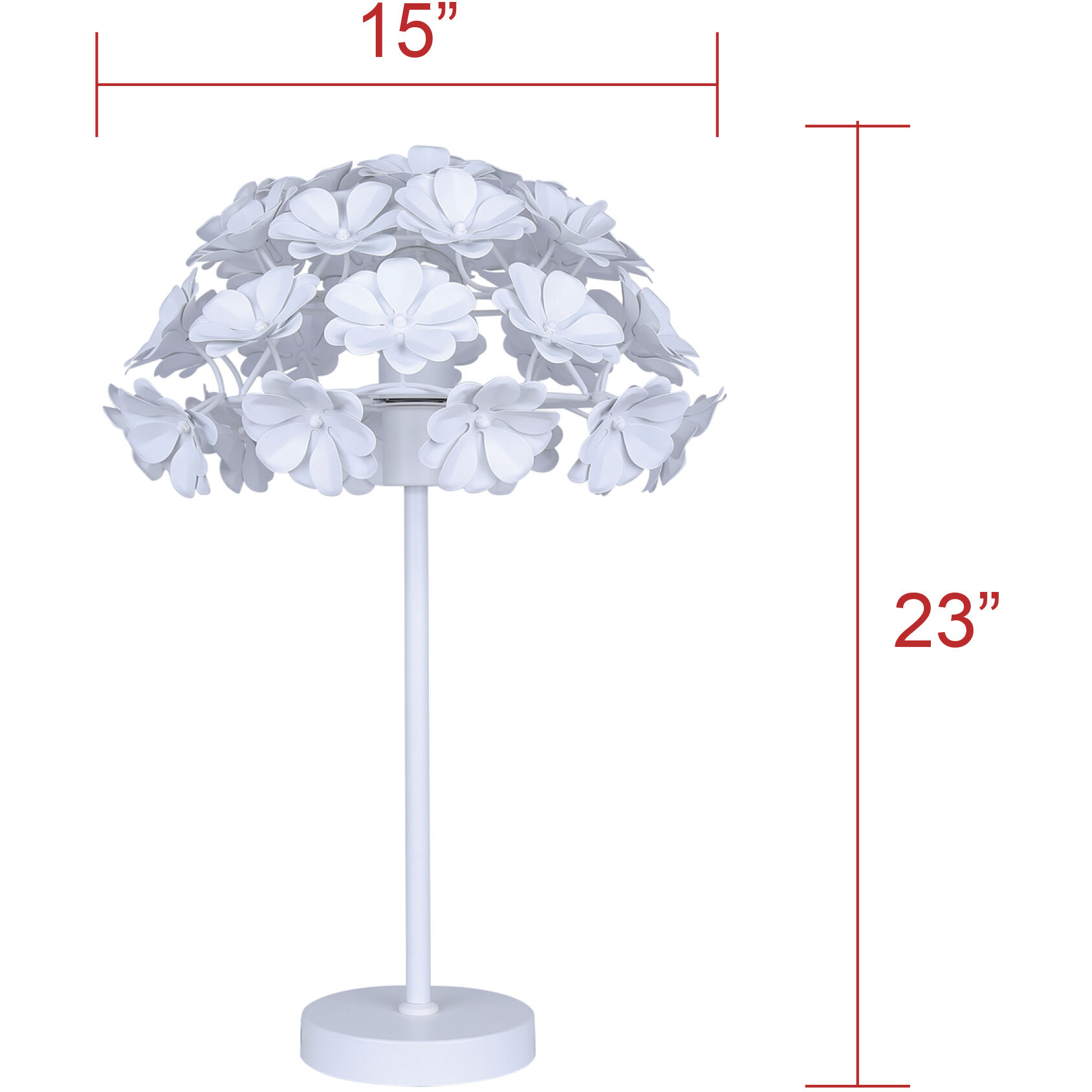 Cassia 23 inch 60.00 watt White Table Lamp Portable Light