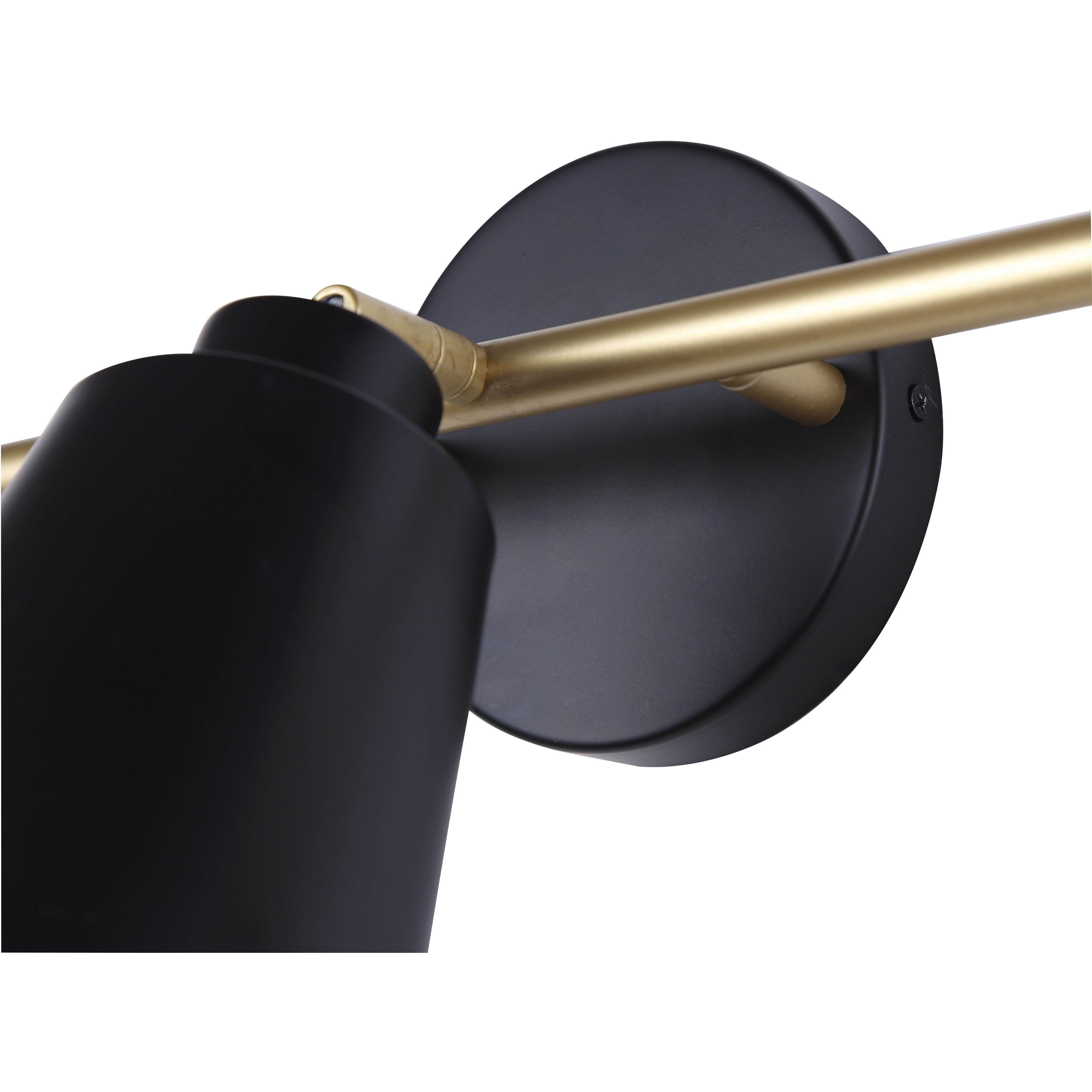 Rame 3 Light 23 inch Black/Gold Vanity Light Wall Light