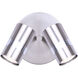 Aldi 2 Light 10 inch Brushed Nickel and Chrome Ceiling/Wall Light Ceiling Light