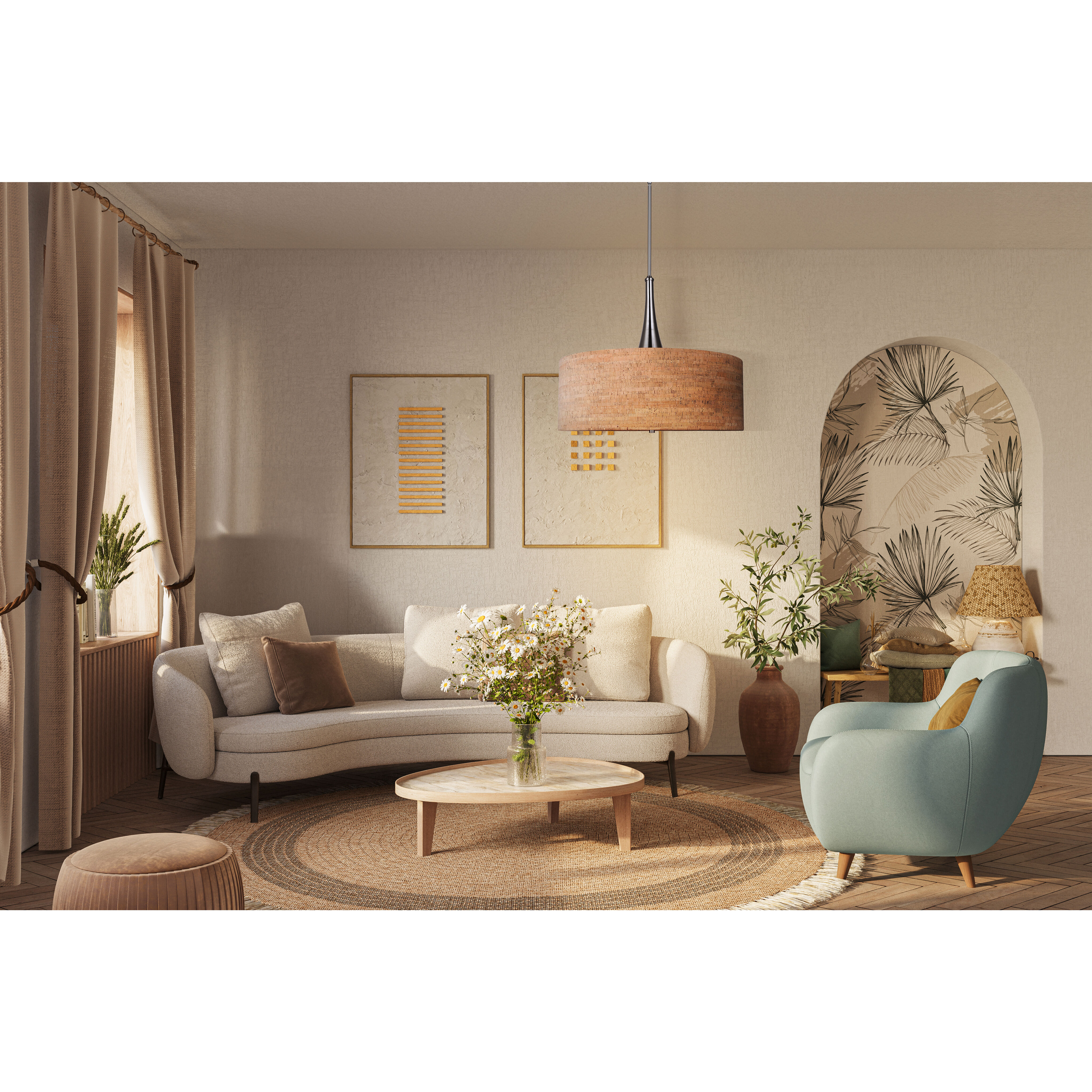 Eden 3 Light 22 inch Brushed Nickel Chandelier Ceiling Light