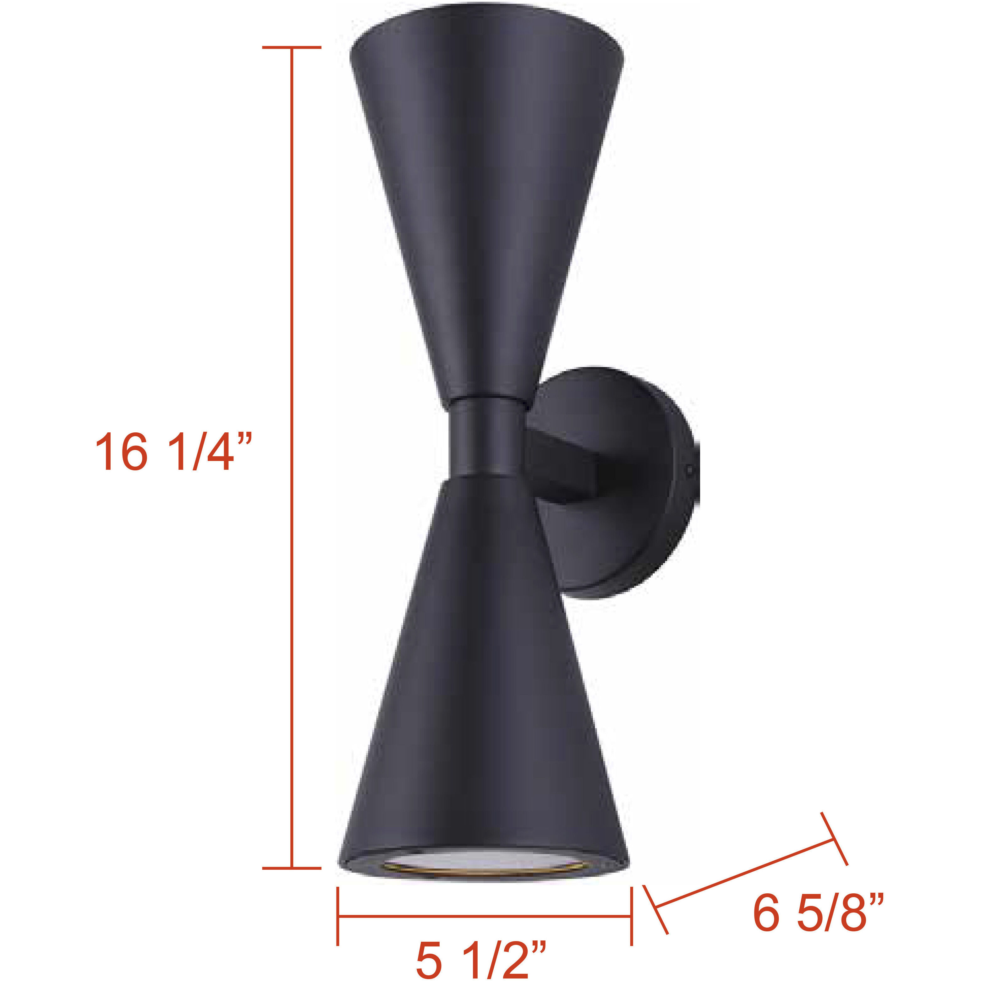 Arona 1 Light 6.63 inch Black Outdoor Lantern