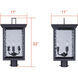 Shana 3 Light 22 inch Black Outdoor Post Lantern