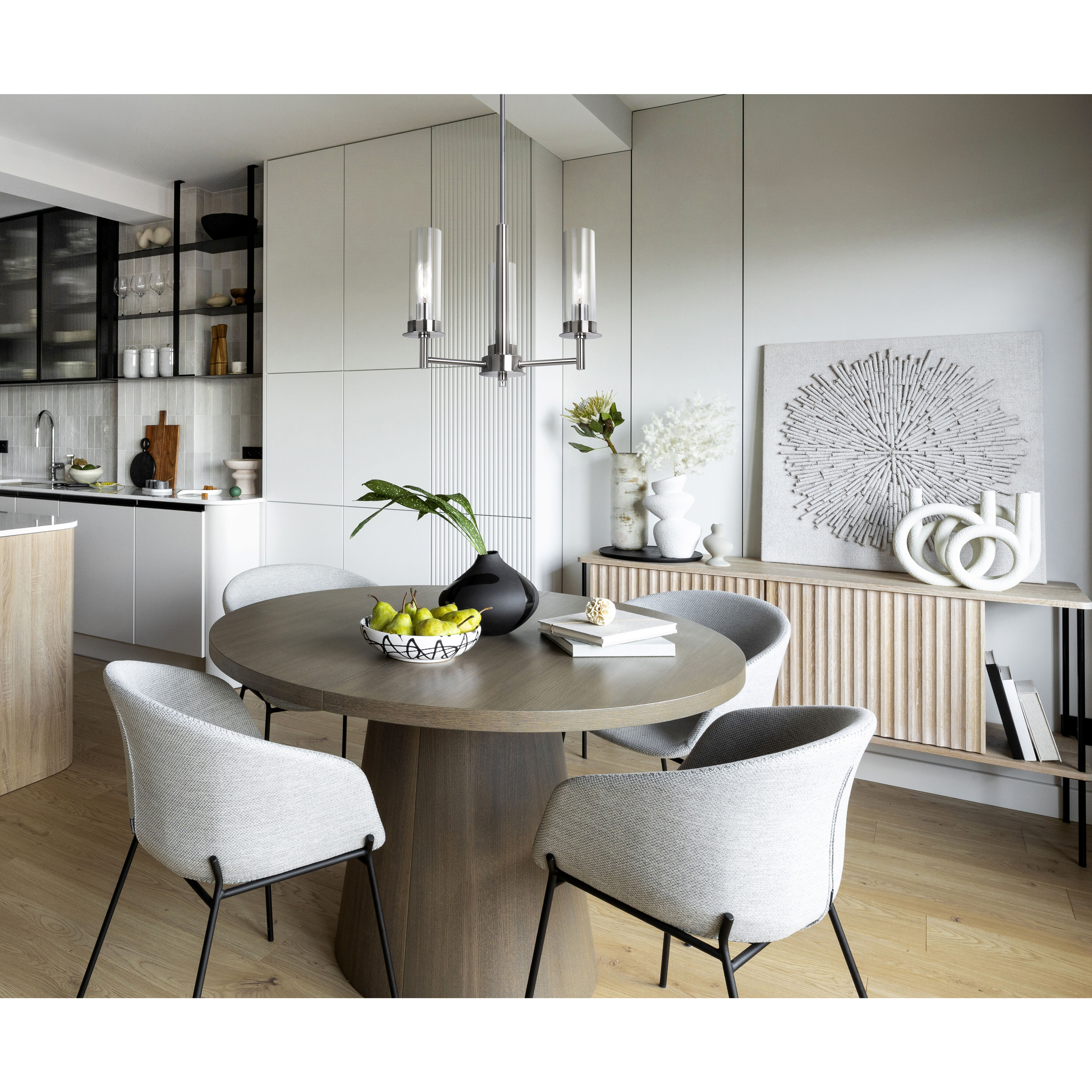 Benson 3 Light 16 inch Brushed Nickel Chandelier Ceiling Light