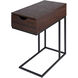 Reed 23.63 X 18.88 inch Brown/Black C Table With Drawer