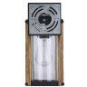 Aki 1 Light 12 inch Black and Wood Outdoor Wall Lantern