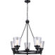 Declan 5 Light 26 inch Matte Black Chandelier Ceiling Light