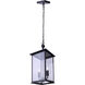 Rossland 2 Light 8.5 inch Matte Black Outdoor Pendant Light