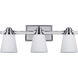 Madison 3 Light 22 inch Chrome Vanity Light Wall Light