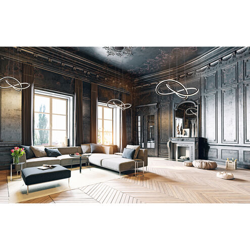 Madison Led Canarm LCH155A21BK Madison LED 21 inch Black LED Chandelier Ceiling Light