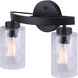 Madison 2 Light 14 inch Black Vanity Light Wall Light