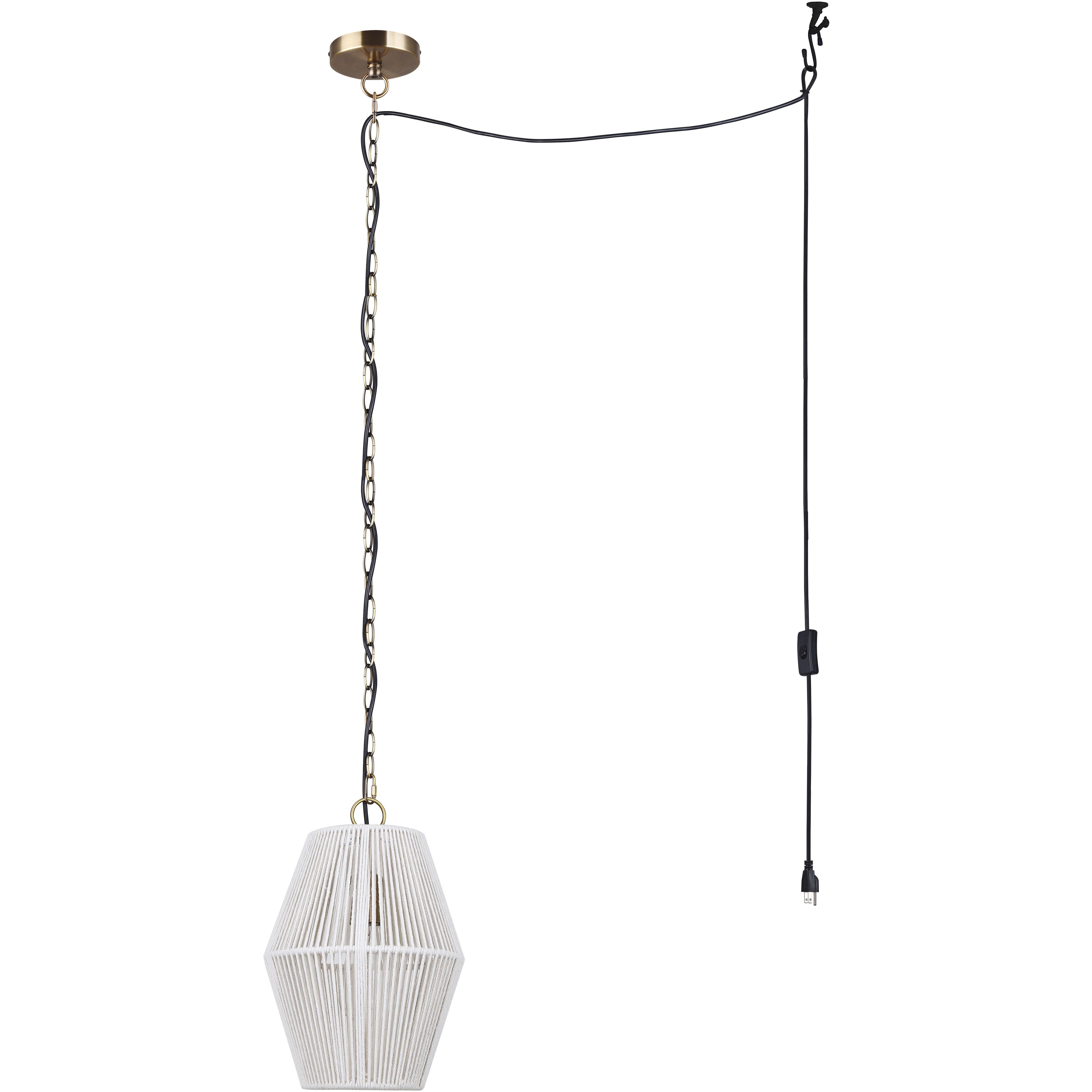 Klima 1 Light 8.5 inch Gold Pendant Ceiling Light