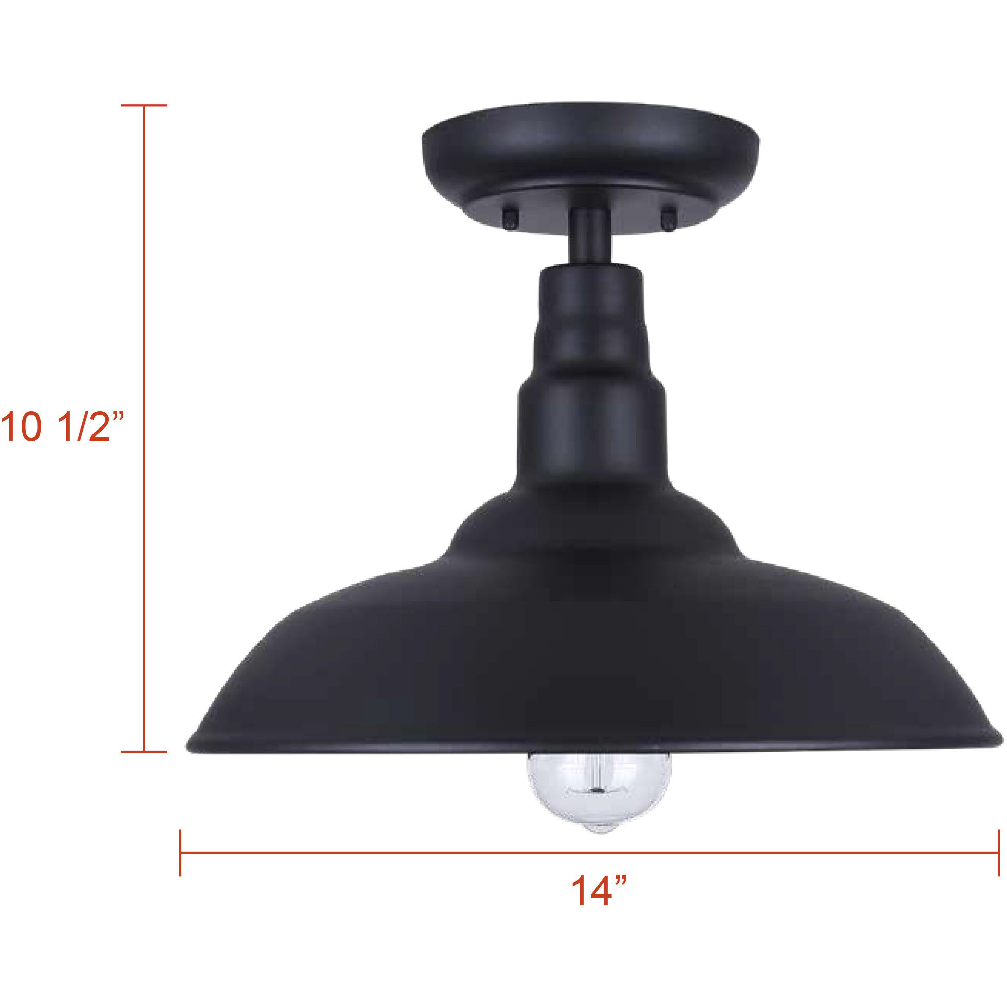 Valec 1 Light 14 inch Sand Black Outdoor Flush Mount