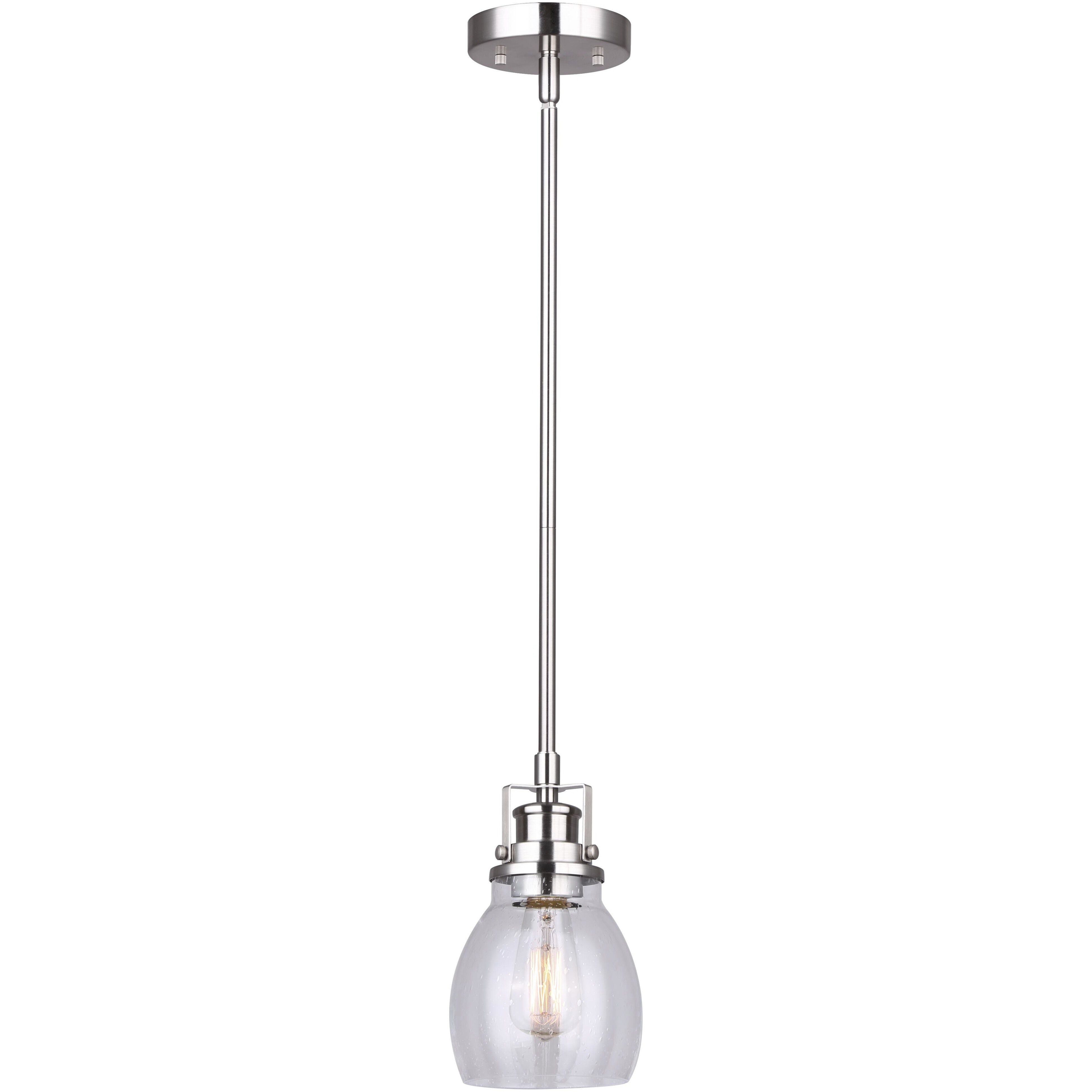 Carson 1 Light 5 inch Brushed Nickel Pendant Ceiling Light
